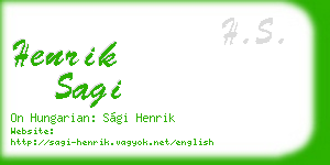 henrik sagi business card